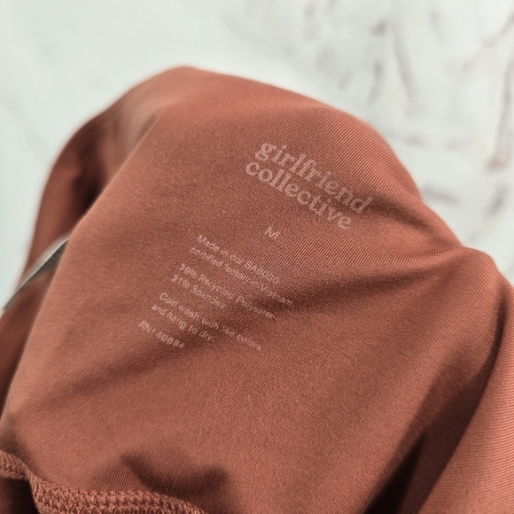 Girlfriend Collective Leggings Womens Medium Terracotta Clay Antler Crop 7/8 - Picture 3 of 11